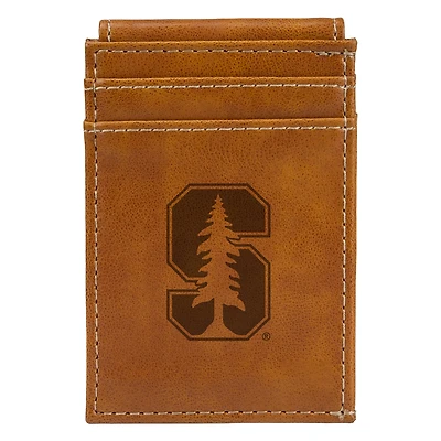 Brown Stanford Cardinal Front Pocket Wallet