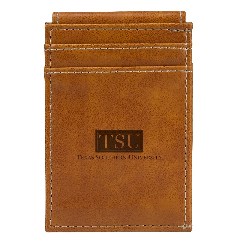 Brown Texas Southern Tigers Front Pocket Wallet