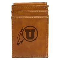 Brown Utah Utes Front Pocket Wallet
