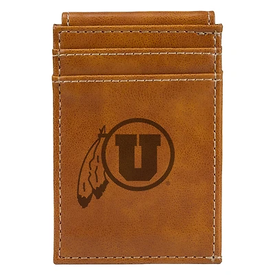 Brown Utah Utes Front Pocket Wallet