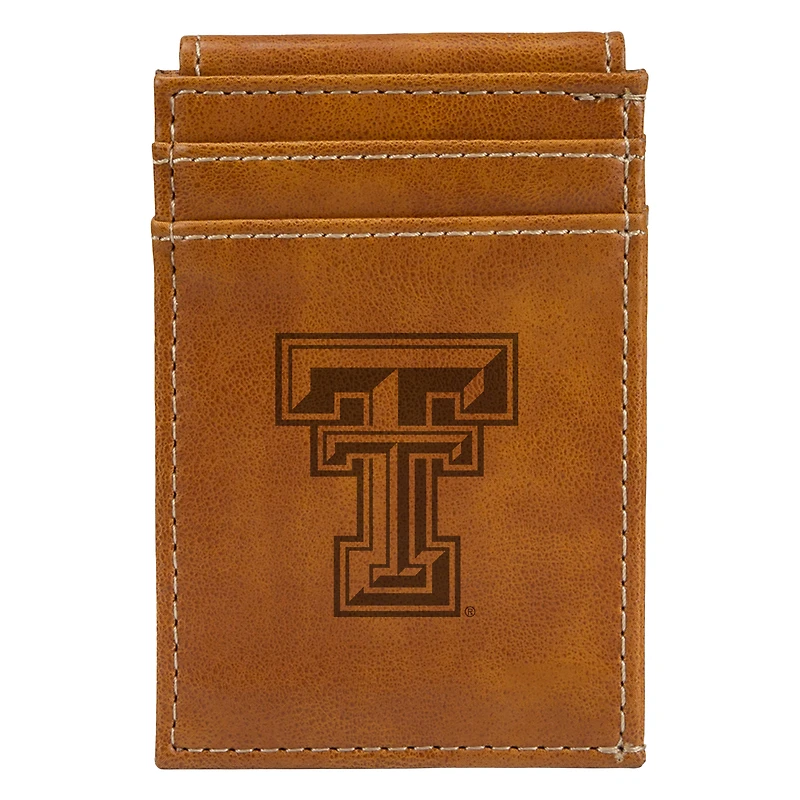Brown Texas Tech Red Raiders Front Pocket Wallet