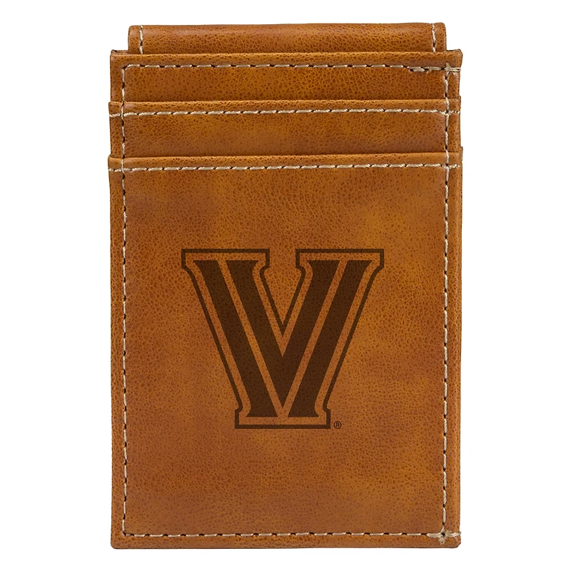 Brown Villanova Wildcats Front Pocket Wallet