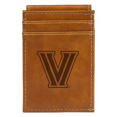Brown Villanova Wildcats Front Pocket Wallet
