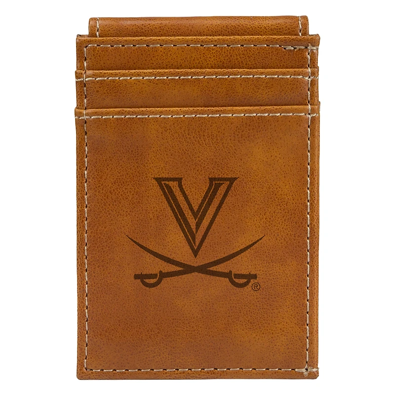 Brown Virginia Cavaliers Front Pocket Wallet