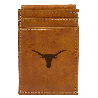 Brown Texas Longhorns Front Pocket Wallet