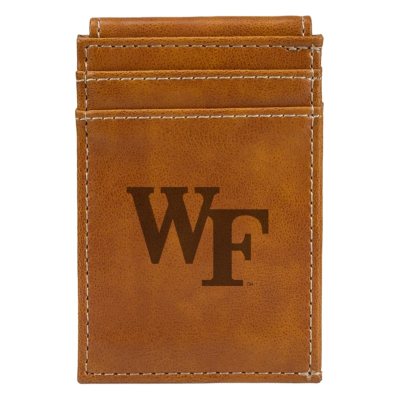 Brown Wake Forest Demon Deacons Front Pocket Wallet
