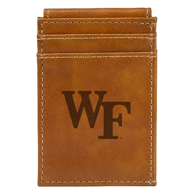 Brown Wake Forest Demon Deacons Front Pocket Wallet