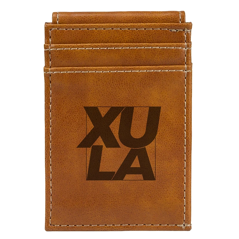 Brown Xavier University of Louisiana Gold Rush Front Pocket Wallet