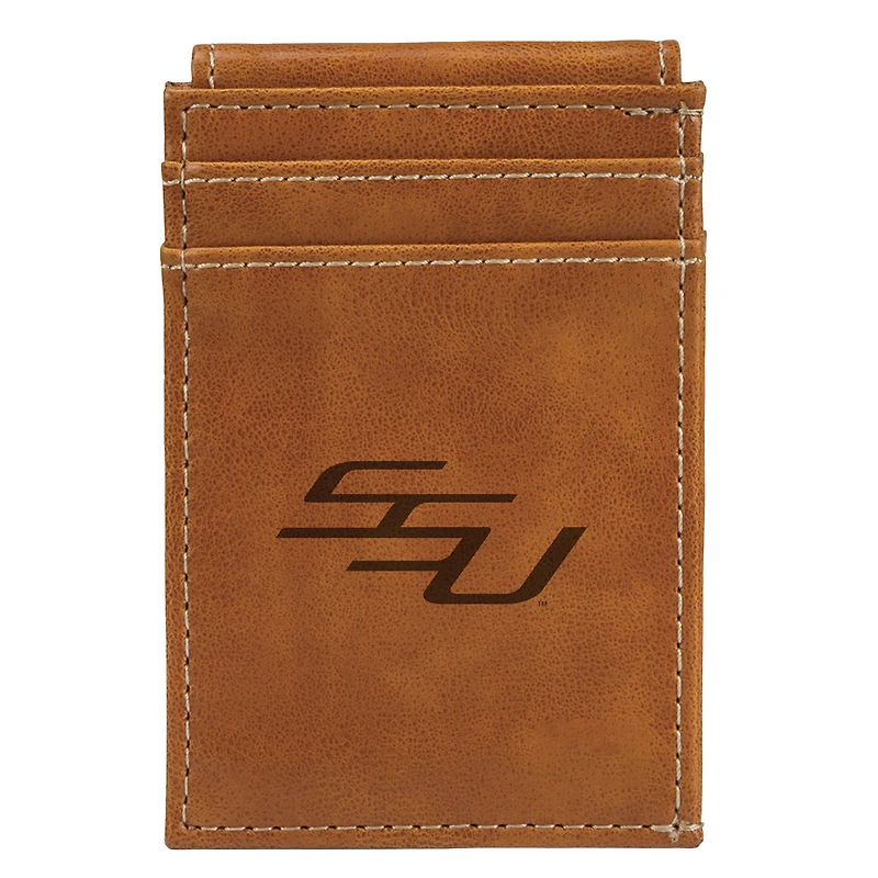 Brown Savannah State Tigers Front Pocket Wallet