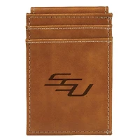 Brown Savannah State Tigers Front Pocket Wallet