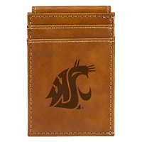 Brown Washington State Cougars Front Pocket Wallet