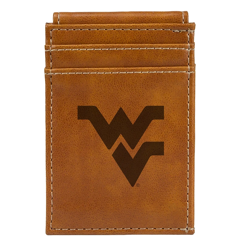 Brown West Virginia Mountaineers Front Pocket Wallet