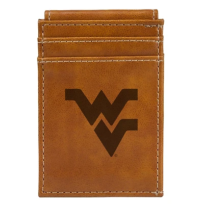 Brown West Virginia Mountaineers Front Pocket Wallet
