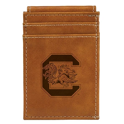 Brown South Carolina Gamecocks Front Pocket Wallet