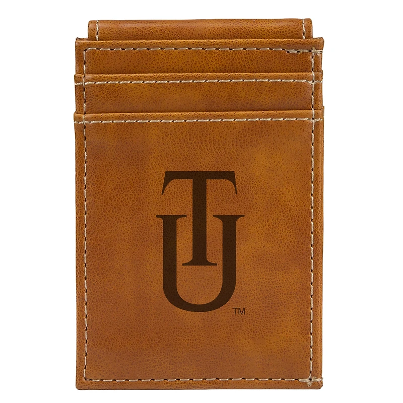 Brown Tuskegee Golden Tigers Front Pocket Wallet