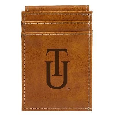 Brown Tuskegee Golden Tigers Front Pocket Wallet