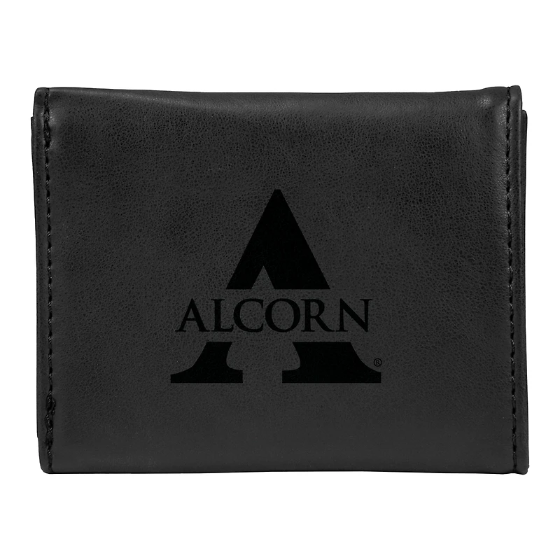 Black Alcorn State Braves Trifold Wallet