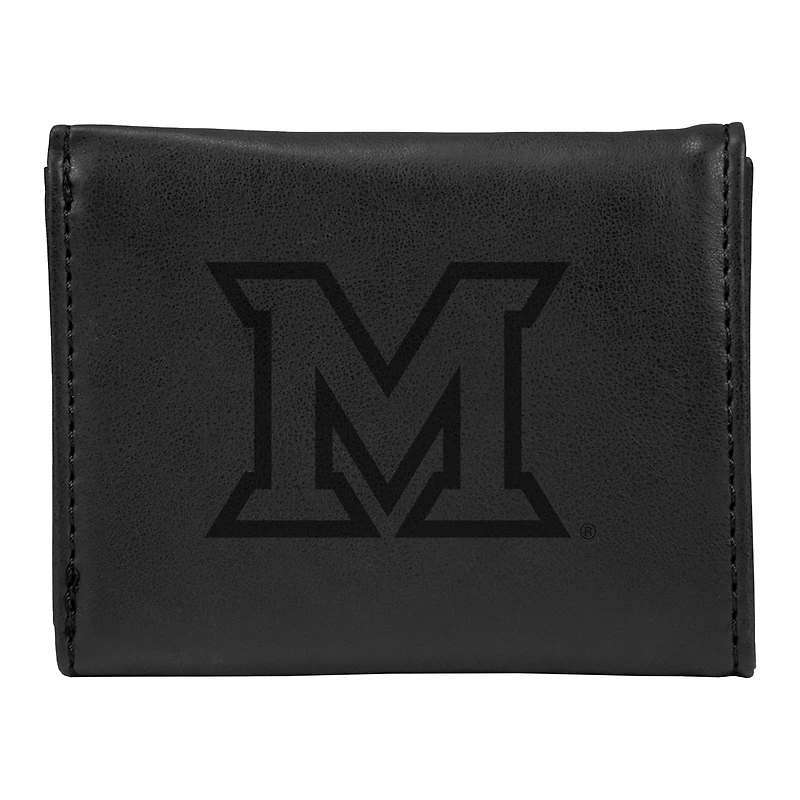 Black Miami University RedHawks Trifold Wallet