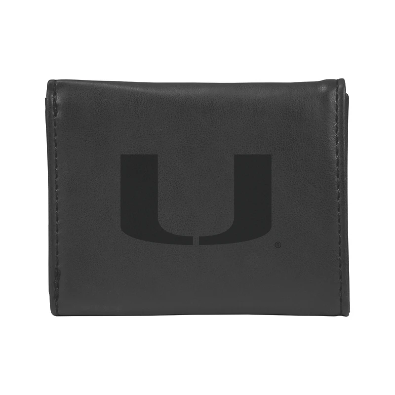 Black Miami Hurricanes Trifold Wallet