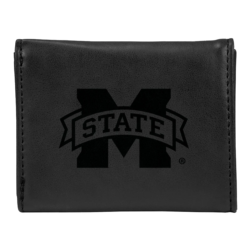 Black Mississippi State Bulldogs Trifold Wallet