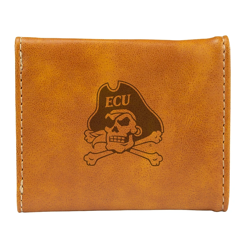 Brown ECU Pirates Trifold Wallet