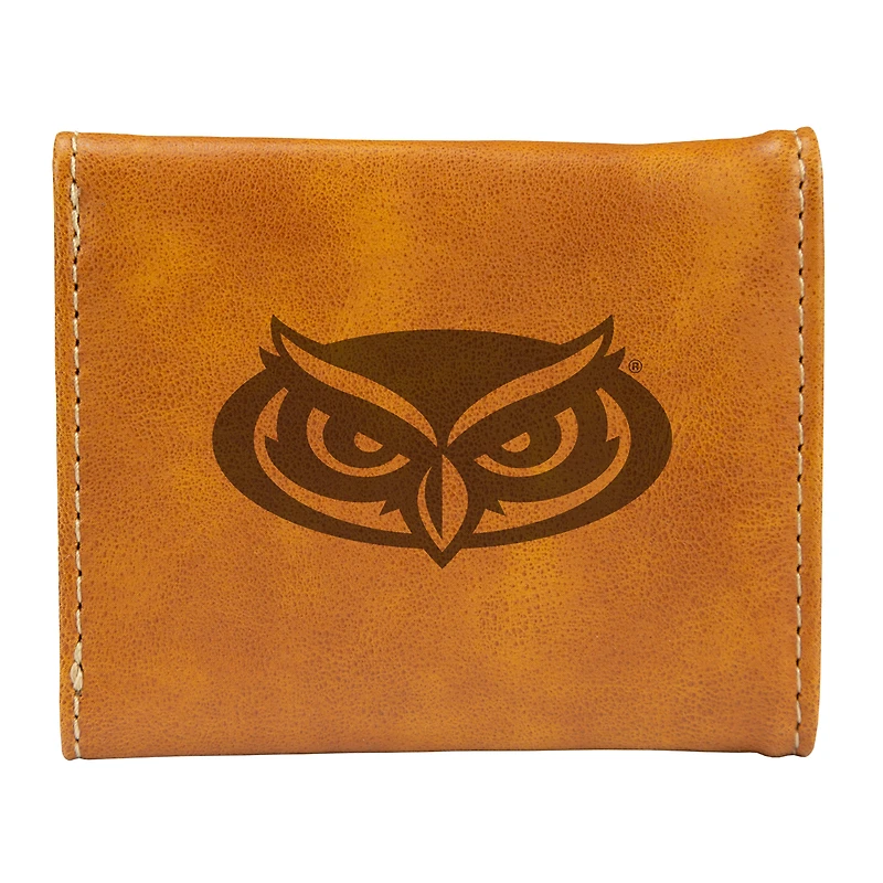 Brown Florida Atlantic Owls Trifold Wallet