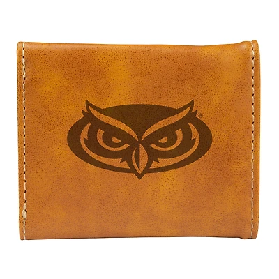 Brown Florida Atlantic Owls Trifold Wallet