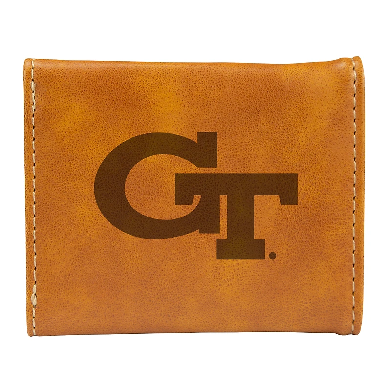 Brown Georgia Tech Yellow Jackets Trifold Wallet