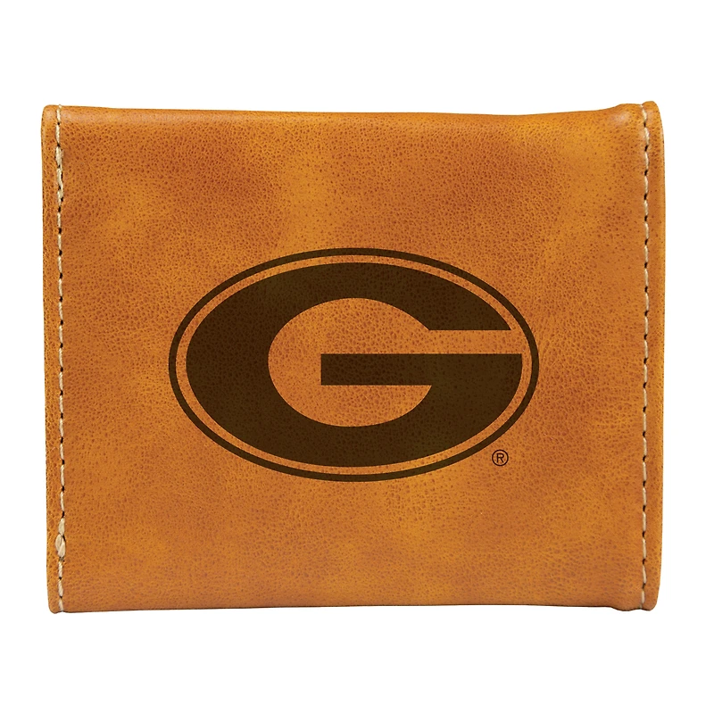 Brown Georgia Bulldogs Trifold Wallet