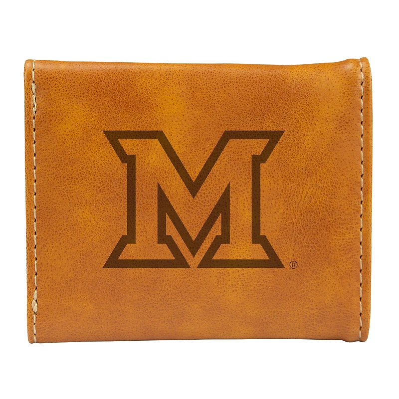 Brown Miami University RedHawks Trifold Wallet