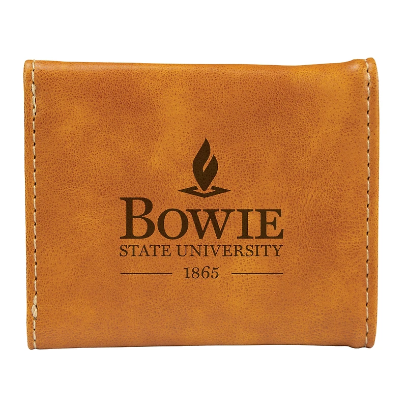 Brown Bowie State Bulldogs Trifold Wallet