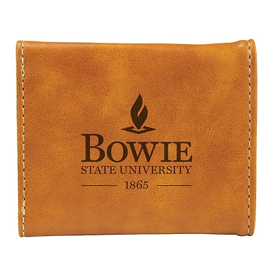 Brown Bowie State Bulldogs Trifold Wallet