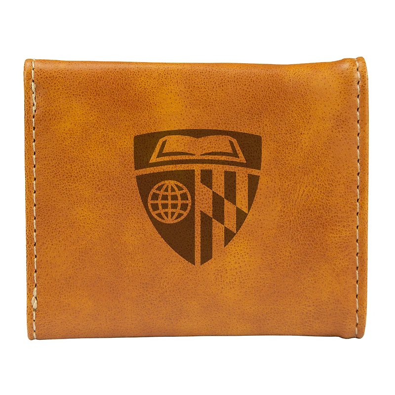 Brown Johns Hopkins Blue Jays Trifold Wallet