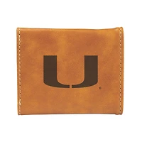 Brown Miami Hurricanes Trifold Wallet