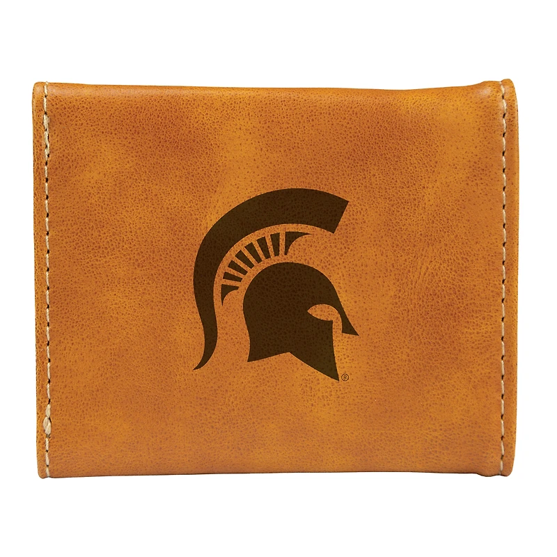 Brown Michigan State Spartans Trifold Wallet