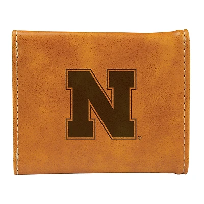 Brown Nebraska Huskers Trifold Wallet