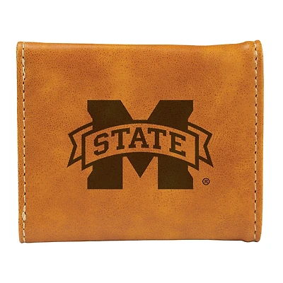 Brown Mississippi State Bulldogs Trifold Wallet