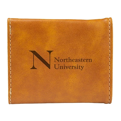 Brown Northeastern Huskies Trifold Wallet