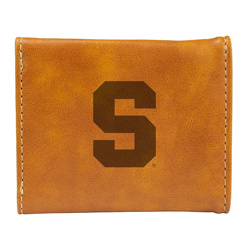 Brown Syracuse Orange Trifold Wallet