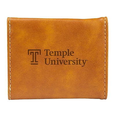 Brown Temple Owls Trifold Wallet