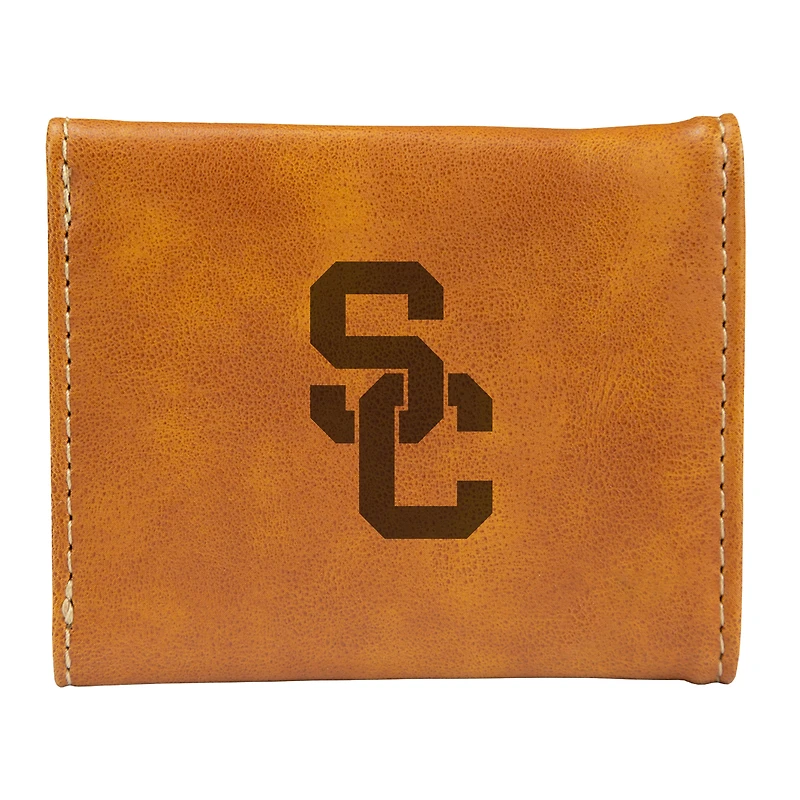 Brown USC Trojans Trifold Wallet