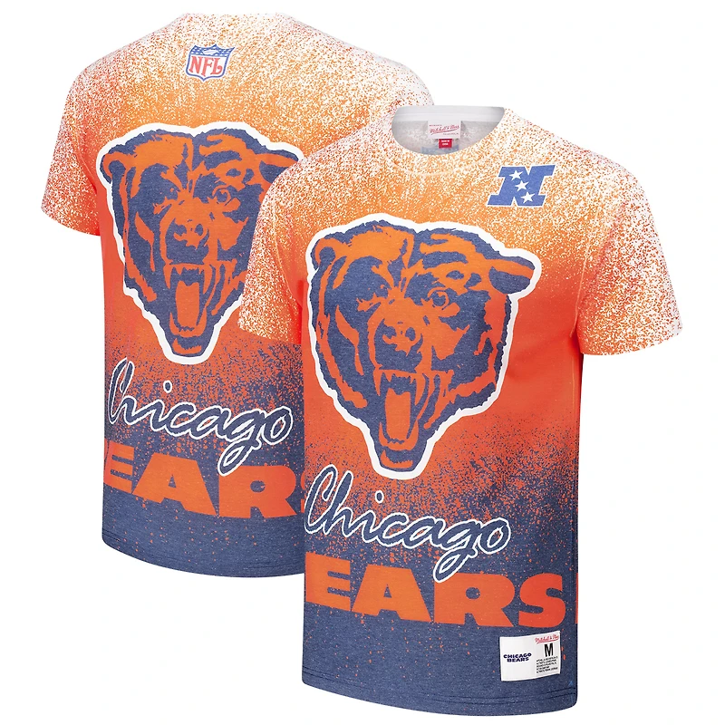 Men's Mitchell & Ness  White Chicago Bears Team Burst Vintage Logo T-Shirt