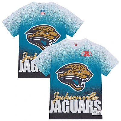 Men's Mitchell & Ness  White Jacksonville Jaguars Team Burst Vintage Logo T-Shirt