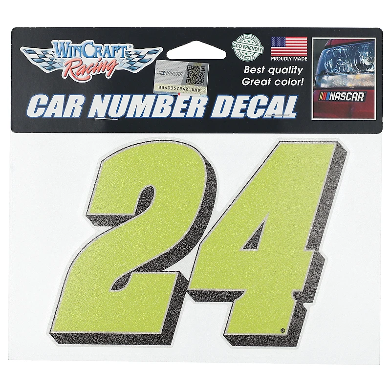 WinCraft William Byron 4" x 6" Number Decal