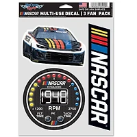 WinCraft NASCAR Merchandise 3-Pack Multi-Use Decal Set