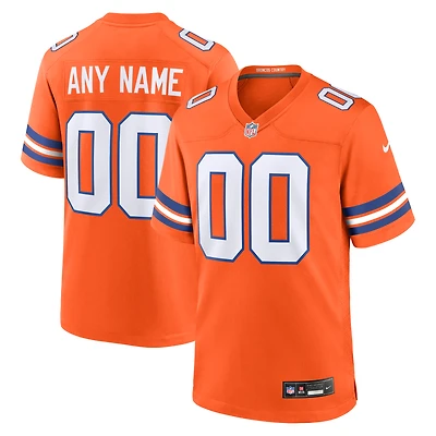 Youth Nike Orange Denver Broncos 2nd Alternate Custom Replica Jersey