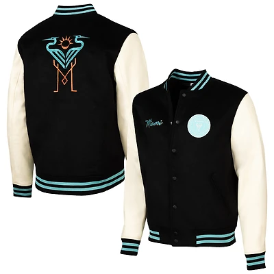 Men's Black Inter Miami CF 2024 Full-Zip Varsity Jacket