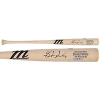 Authentic Game-Used: Brandon Nimmo New York Mets Autographed Marucci Broken Bat