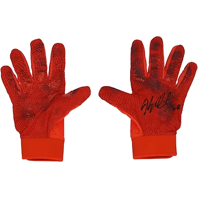 Kerry Carpenter Detroit Tigers Autographed Game-Used Orange Under Armour Batting Gloves from the 2023 MLB Season