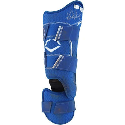 Brandon Nimmo New York Mets Autographed Game-Used Blue EvoShield Leg Guard from the 2023 MLB Season - RG13335534